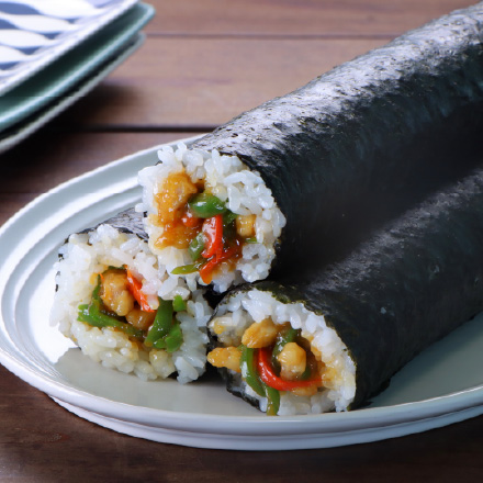 青椒肉絲の恵方巻き