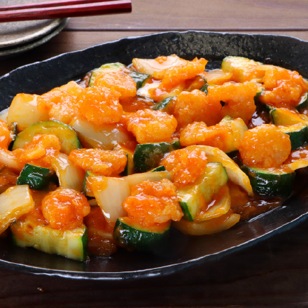 エビチリズッキーニ