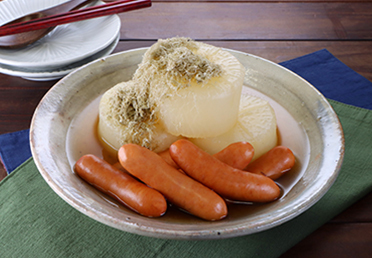 シャウエッセンと大根の炊いたん